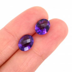 Amethyst Oval 10x8mm Matching Pair Approximately 4.52 Carats