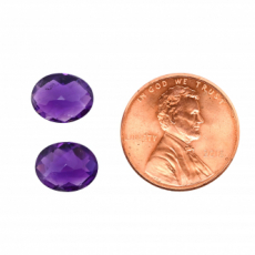 Amethyst Oval 10x8mm Matching Pair Approximately 4.52 Carats