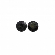 GIA Certified Natural Alexandrite Round 3.77mm Matching Pair 0.52 Carat