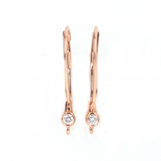 0.07 Carat Diamond Huggie Earring In 14k Rose Gold