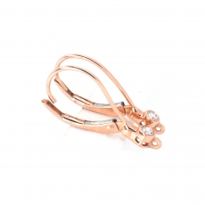 0.07 Carat Diamond Huggie Earring In 14k Rose Gold