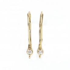 0.07 Carat Diamond Huggie Earring In 14k Yellow Gold