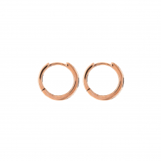 0.13 Carat White Diamond Huggie Hoop Earrings in 14K Rose Gold (ER1263)