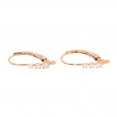 0.20 Carat Diamond Huggie Earring in 14K Rose Gold (ER0450)