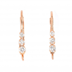 0.20 Carat Diamond Huggie Earring in 14K Rose Gold (ER0450)