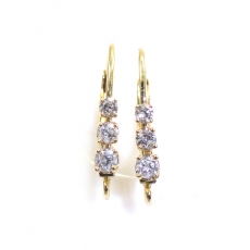 0.21 Carat Diamond Leverbacking Earring In 14k Yellow Gold