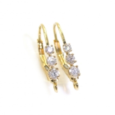 0.21 Carat Diamond Leverbacking Earring In 14k Yellow Gold