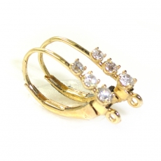 0.21 Carat Diamond Leverbacking Earring In 14k Yellow Gold