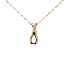 7x5mm Pear Shape Pendant Finding in 14K Gold(Chain Not Included)