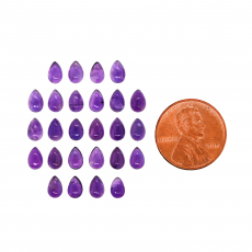 Amethyst Cab Pear Shape 6x4mm Approximately 12 Carat