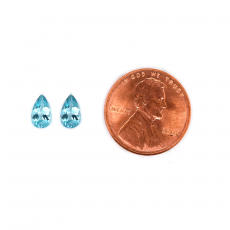 Apatite Pear Shape 6.8x4 mm Matching Pair Approximately 0.98 Carat