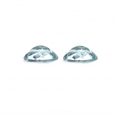 Aquamarine Oval 9 x7mm Matching Pair Approximately 3.45Carat Carat