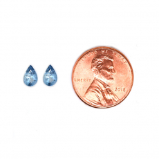 Aquamarine Pear Shape 6x4mm Matching Pair Approximately 0.56 Carat