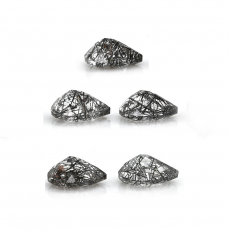 Black Rutilated Quartz Pear Shape 8x6mm Approximately 5 Carats