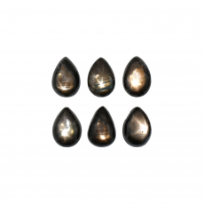 Black Star Sapphire Cab Pear Shape 7x5mm Approximately 5 Carat