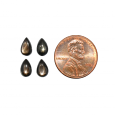 Black Star Sapphire Cab Pear Shape 8x5mm Approximately 5 Carat