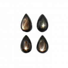 Black Star Sapphire Cab Pear Shape 8x5mm Approximately 5 Carat