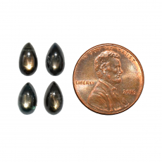 Black Star Sapphire Cab Pear Shape 9x5mm Approximately 5 Carat