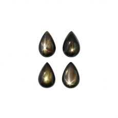 Black Star Sapphire Cab Pear Shape 9x6mm Approximately 5 Carat