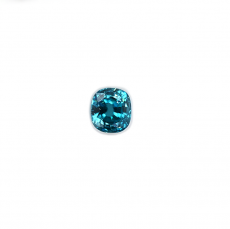 Blue Zircon Cushion 6.3x5.7mm Single Piece Approximately 1.97 Carat