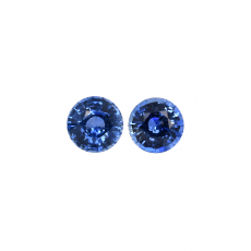 Ceylon Blue Sapphire Round 6mm Matching Pair 1.98 Carat *