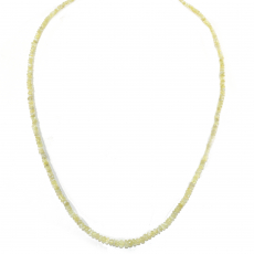 Chrysoberyl Cat's Eye Bead Rondelle Shape 3mm to 5mm Accent Bead Ready to Wear Necklace