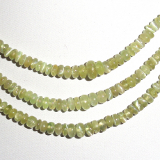 Chrysoberyl Cat's Eye Smooth Rondelle 2-6mm Beads in 3lines Ready to Wear Necklace