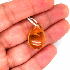 Citrine Drop Almond Shape 22x16mm Drilled Bead Single Pendant Piece