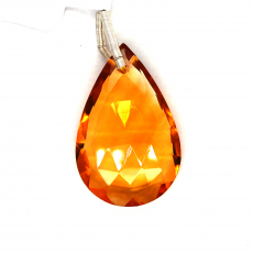 Citrine Drop Almond Shape 27x17mm Drilled Bead Single Pendant Piece