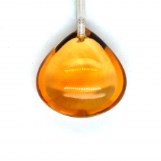 Citrine Drop Heart Shape 17x17mm Drilled Bead Single Pendant Piece