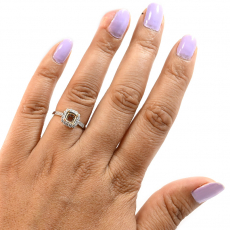 Cushion Shape 6mm Ring Semi Mount in 14K Dual Tone (White/Yellow) Gold with Diamond Accents