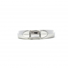 East West Emerald Cut 6x4mm Men's Ring Semi-Mount In 14K Gold