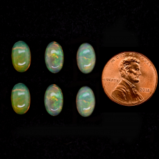 Ethiopian Opal Cab Oval  5x3mm Approximately 0.93 Carat