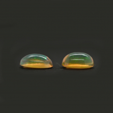 Ethiopian Opal Cab Oval 7x5 Matching Pair Approximately 0.97 Carat