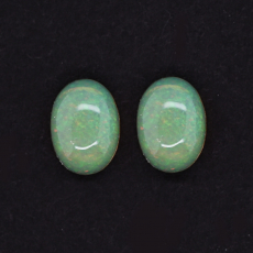 Ethiopian Opal Cab Oval 7x5 Matching Pair Approximately 0.97 Carat