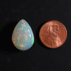 Ethiopian Opal Cab Pear Shape 20.5x14.5 Single Piece 9.34 Carat