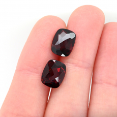 Garnet Cushion 10x8mm Matching Pair Approximately 6.80 Carat