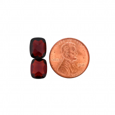 Garnet Cushion 10x8mm Matching Pair Approximately 6.80 Carat