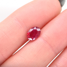 GIA Burmese Ruby Oval 7.11x5.11mm Single Piece 1.05 Carat*