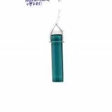 Hydro Aquamarine Drop Tube Shape 30x7mm Drilled Bead Single Pendant Piece