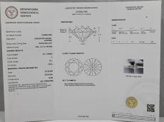 IGI Certified Lab Grown Diamond Round 2.01 Carat Single Piece