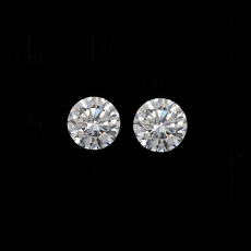 IGI Certified Lab Grown Diamond Round 2.1 Carat Matching Pair