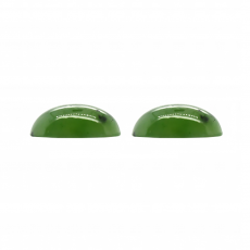 Jade Cab Oval 18x13mm Matching Pair Approximately 18 Carat