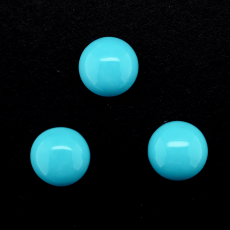 Kingman Turquoise Cab Round 8mm Approximately 4.26 Carat