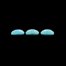 Kingman Turquoise Rose Cut Cushion 10x10mm Approximately 9 Carat