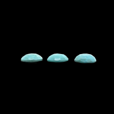 Kingman Turquoise Rose Cut Round 10mm Approximately 7 Carat