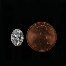 Lab Grown Diamond Oval 10.96x7.86x4.88mm Single Piece Approximately 2.63 Carat