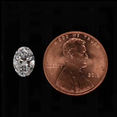 Lab Grown Diamond Oval 8.72x5.82mm Single Piece Approximately 1.15 Carat