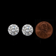 Lab Grown Diamond Round 5mm Matching Pairs Approximately 0.99 Carat