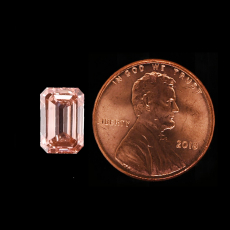 Lab Grown Pink Diamond Emerald Cut 7.88x5.23x3.4 Single Piece Approximately 1.49 Carat